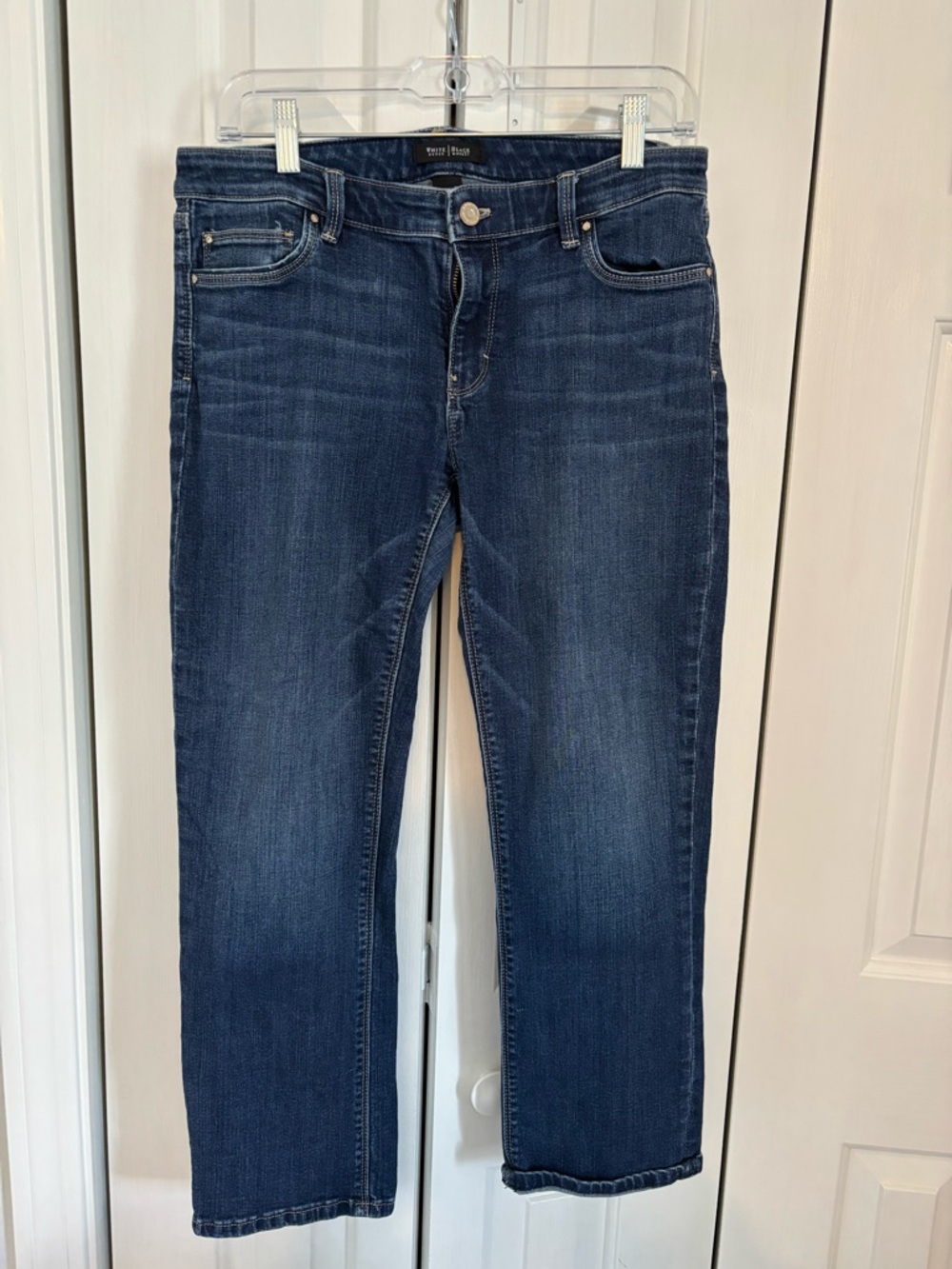 White House Black Market Women’s Dark Indigo Straight-Leg Jeans